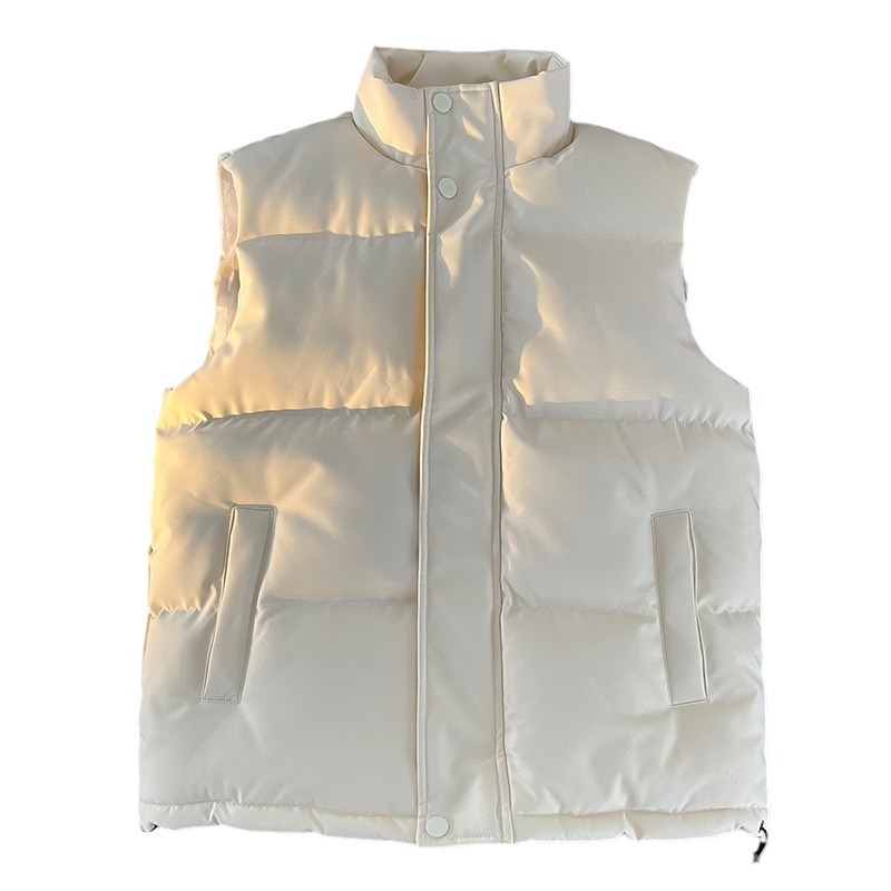 Otoño y invierno pareja chaleco de color sólido marca de moda coreana engrosada calentamiento hombre chaleco de hombro grande hombre chaleco image 5