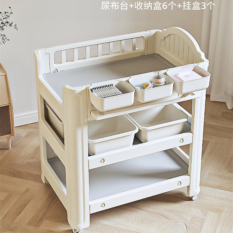 Mesa de pañales para bebés Babyviva Mesa de cuidado para tocar para bebés Cambio de pañales Cuna de baño para recién nacidos extraíble