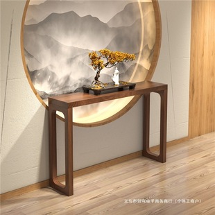 New Chinese-style Entrance Table Wall-leaning Long Table Desk Solid Wood Fragrant Case for Table and Case Zen View Desk