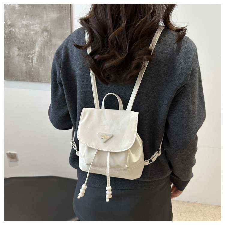 360g Weight Sewing Thread Fashion Element Flip Cover Closure Type Double Shoulder Straps Strap Type Functional Backpack Bags Type Casual Occasion Nylon Material Women's Backpack Backpack Solid Color Pattern All Seasons Season Women's Gender Elegant, Preppy Style Style Square Shape Solid Color Casual Women's Backpack Functional Backpack 5