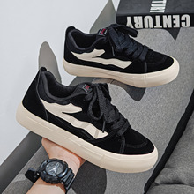 2025秋季新款男鞋子透气男士帆布鞋男复古运动滑板鞋时尚休闲潮鞋