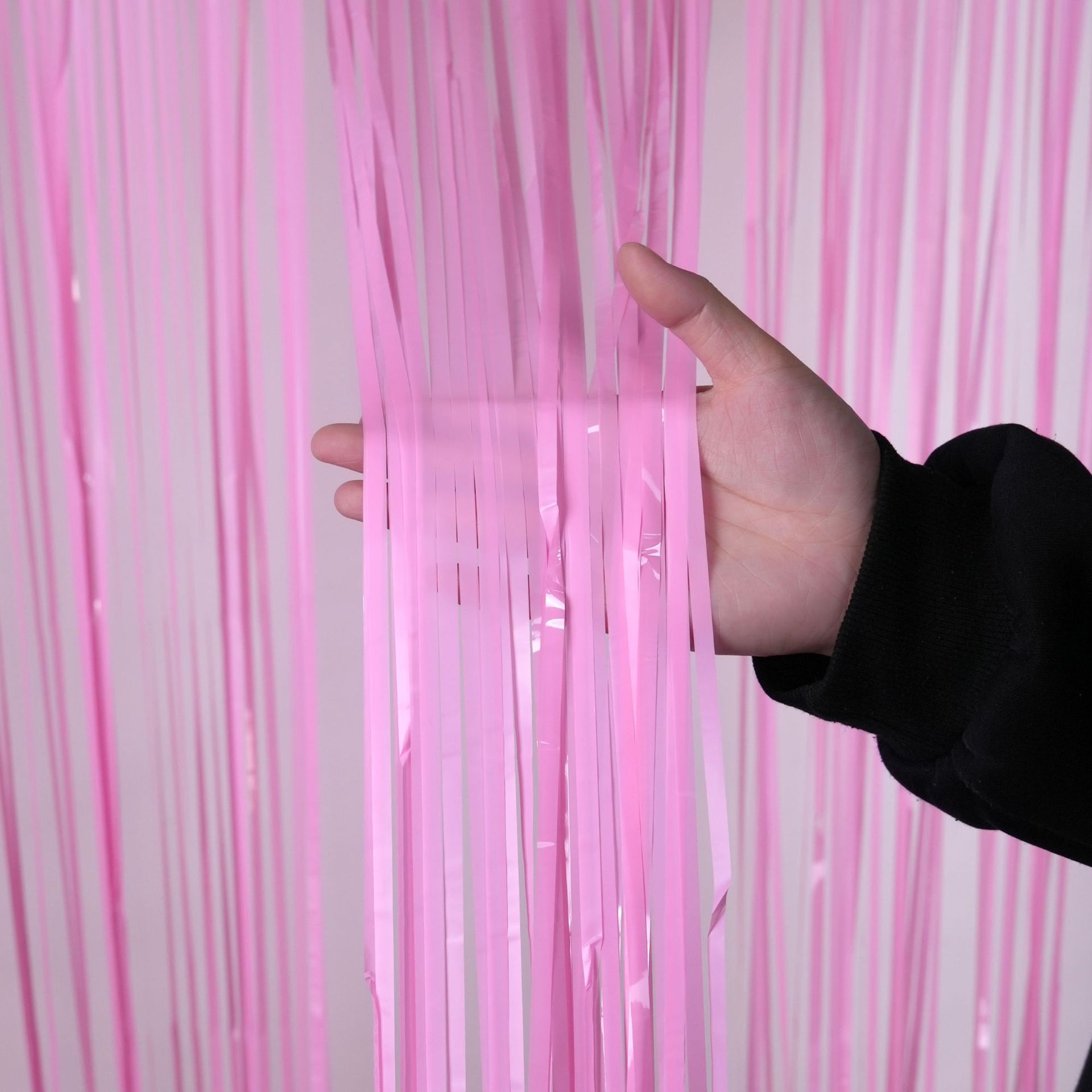 Macaron cortina de lluvia Aliexpress decoración de la escena de la fiesta cortina de la ceremonia de boda cinta