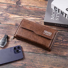 牛皮男士手包韩版多功能男士双层手抓包高档大容量钱包男时尚男包