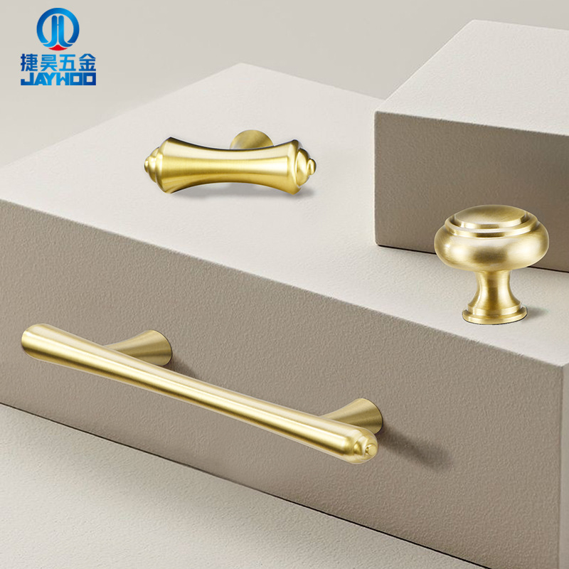 輕奢美式衣櫃門銅拉手 北歐櫥柜子門把手圓球形單孔抽屜黃銅拉手