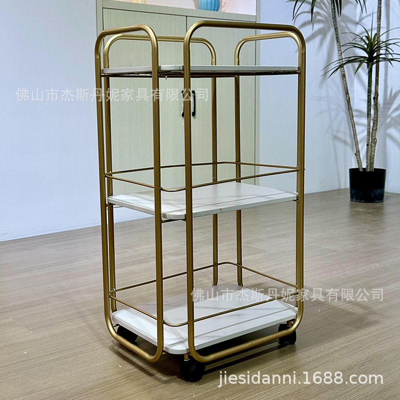 Estante de almacenamiento multicapa de piso de carro pequeño móvil para almacenar hardware de acabado y almacenamiento de paneles de mármol con ruedas