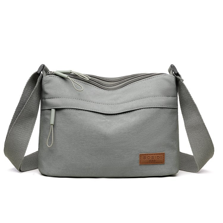 Minimalist Solid Colour Waterproof Nylon Shoulder Bag For Women_voghion.com