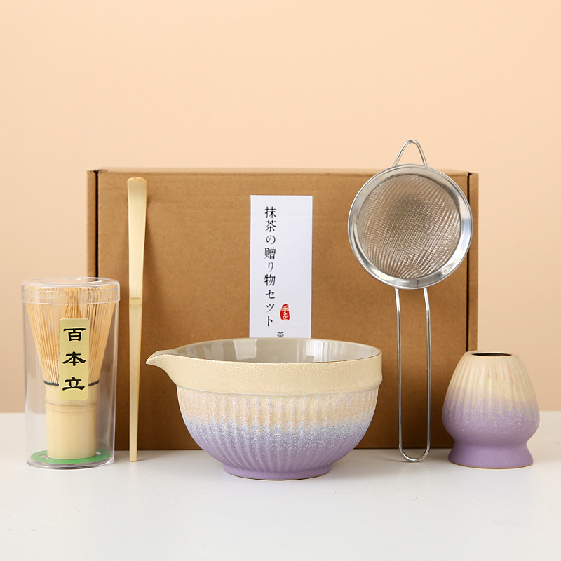 日本製抹茶茶器の国境を越えた特別供給 インスタイル 5点セット 4点セット ギフトボックス 茶筅 百本立 新製品 茶筅スタンド|undefined