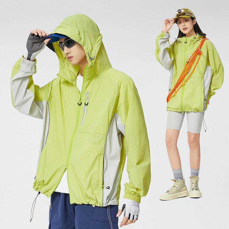 Легкая солнцезащитная одежда в горном стиле для женщин, солнцезащитная одежда с черными резиновыми полями для мужчин, рыбалка и туризм, одежда для кожи с защитой от УФ-лучей UPF100