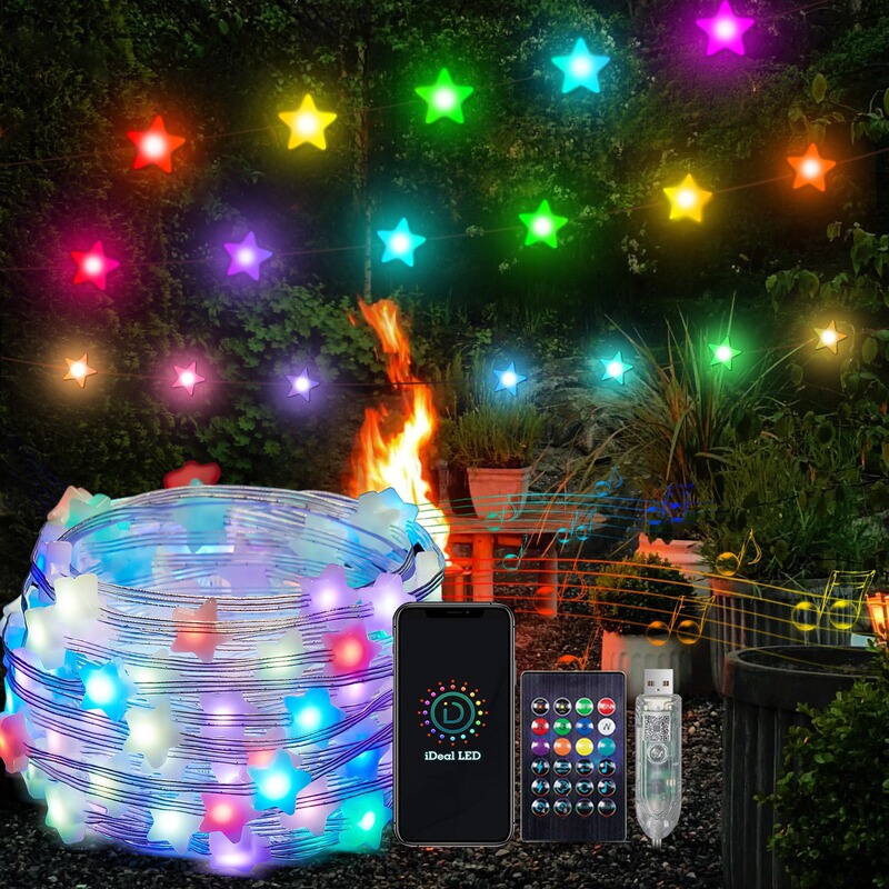 Cross-Border Smart Colorful Led String Lights with App Control Rgb Ambiance Lights for Indoor and Outdoor Holiday Decoration, Eaves, and Garden Lights Cross-Border Smart Colorful Led String Lights with App Control Rgb Ambiance Lights for Indoor and Outdoor Holiday Decoration, Eaves, and Garden Lights