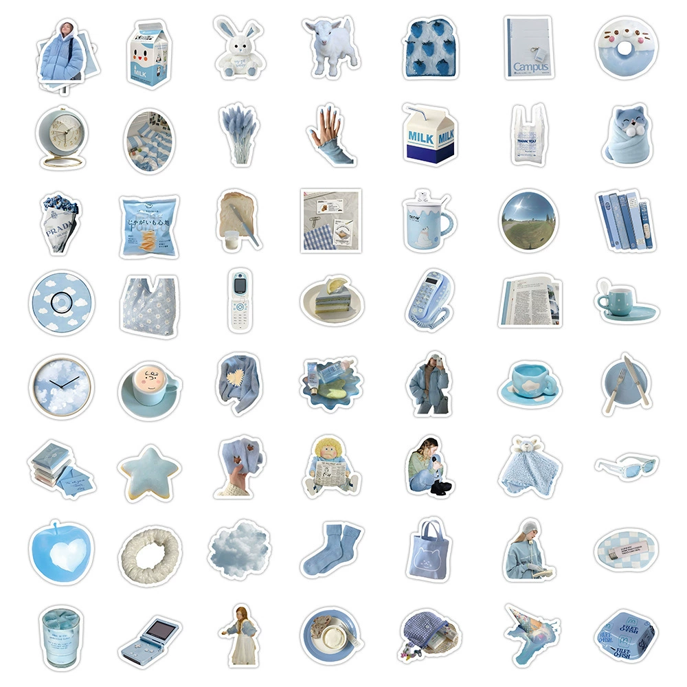 Sticker Pack, multi-design aesthetic stickers, 8×8 cm high-quality sheets, assorted counts 60–103 pcs