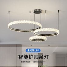 2025新款客厅主灯意式极简极简圆环吊灯大气led灯具全屋套餐组合