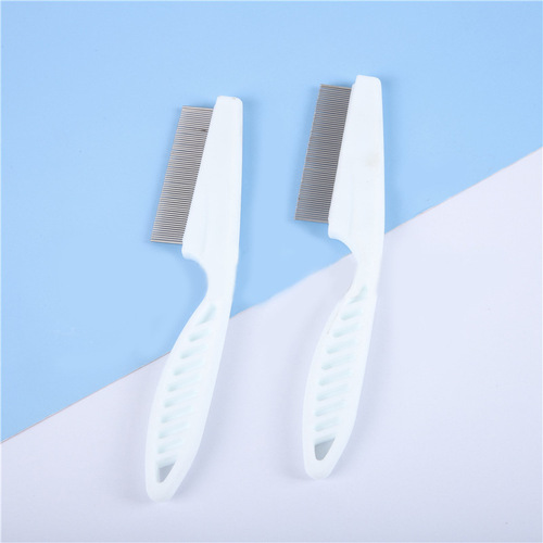 Pet Flea Comb Dealing With Hair Loss Thick Tooth Steel Pin Comb Dog Cat Comb Flea Comb Grooming Comb Cleaning Supplies Accessory