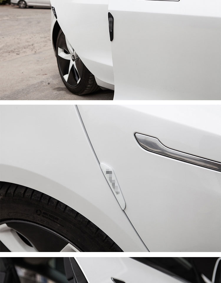 Suitable for Tesla Model 3/Y Door Anti-Collision Stickers S Car Side Anti-Scratch Stickers X Protective Strips Anti-Collision