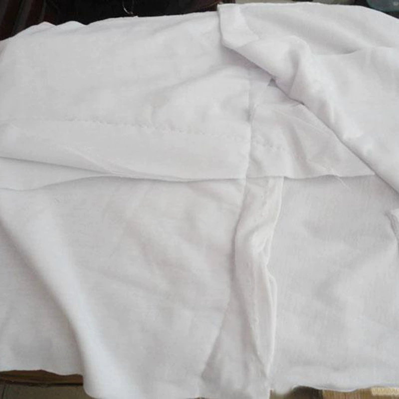 Bulk Wholesale White Rag Cotton Wiping Cloth, Lint-Free, Good Water and Oil Absorption, Large Quantity, Free Shipping, Patchwork