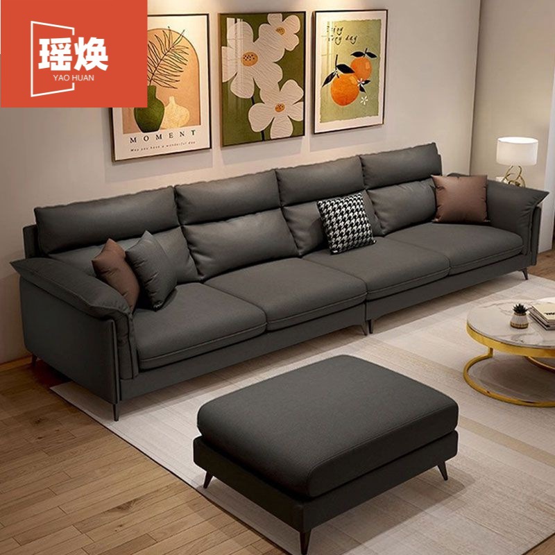 Yaohuan 2025 New Italian Style Accessible Luxury Simple Modern Technology Cloth Sofa Living Room Small Apartment Fabric Sofa Home