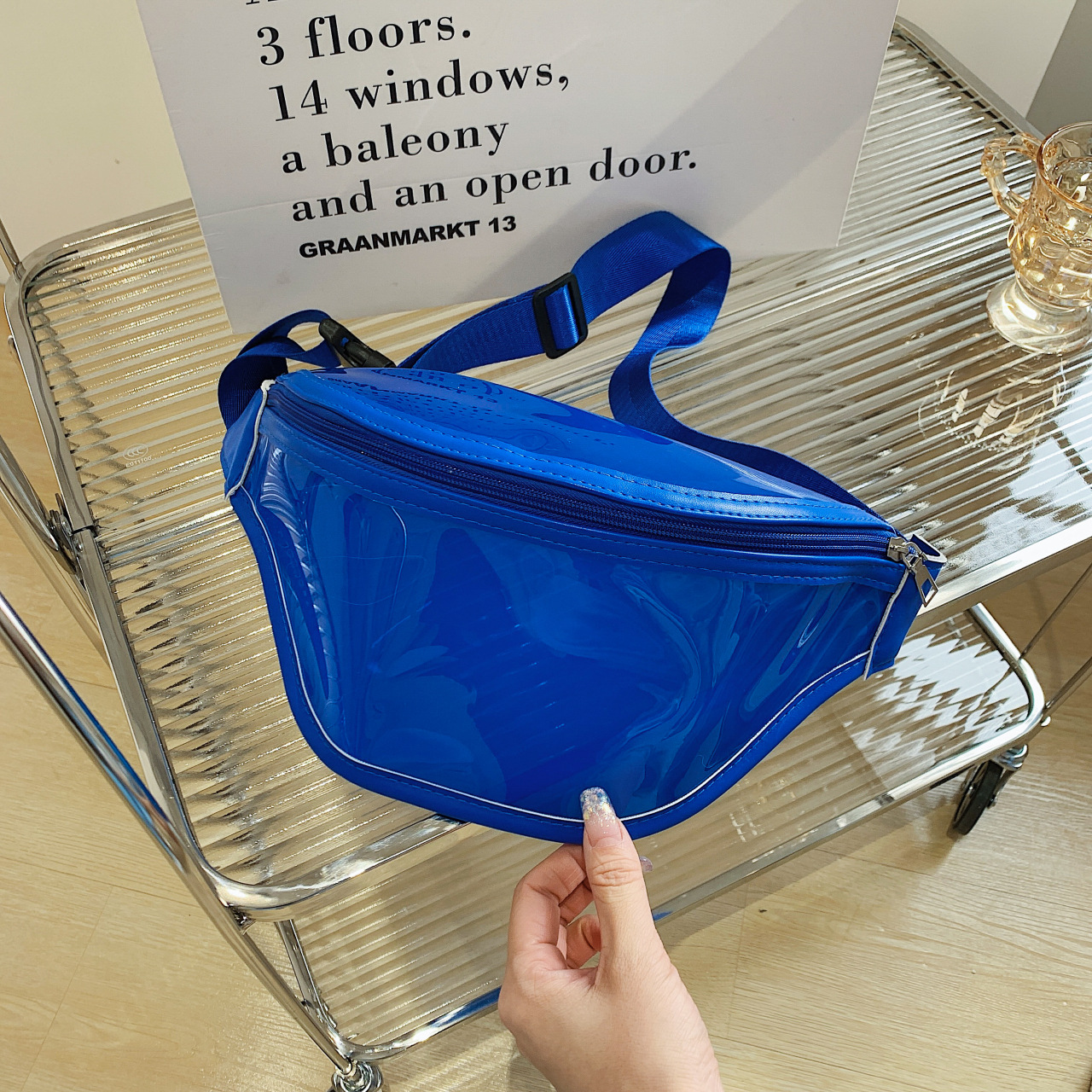 Bolsos transparentes populares, bolsos de mujer, 2024, nueva tendencia, bolsos de mensajero simples y de moda, bolsos de pecho casuales, bolsillos, pvc