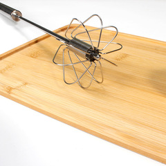 Large quantity negotiable Handheld stainless steel semi-automatic egg beater Push-type egg beater Whipping cream tool