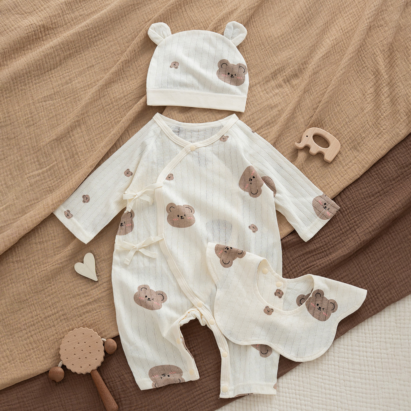 Recién nacido verano ultra-Delgado mono de algodón protección del vientre del bebé mameluco de manga larga transpirable Clase A algodón ropa de aire acondicionado escalada larga