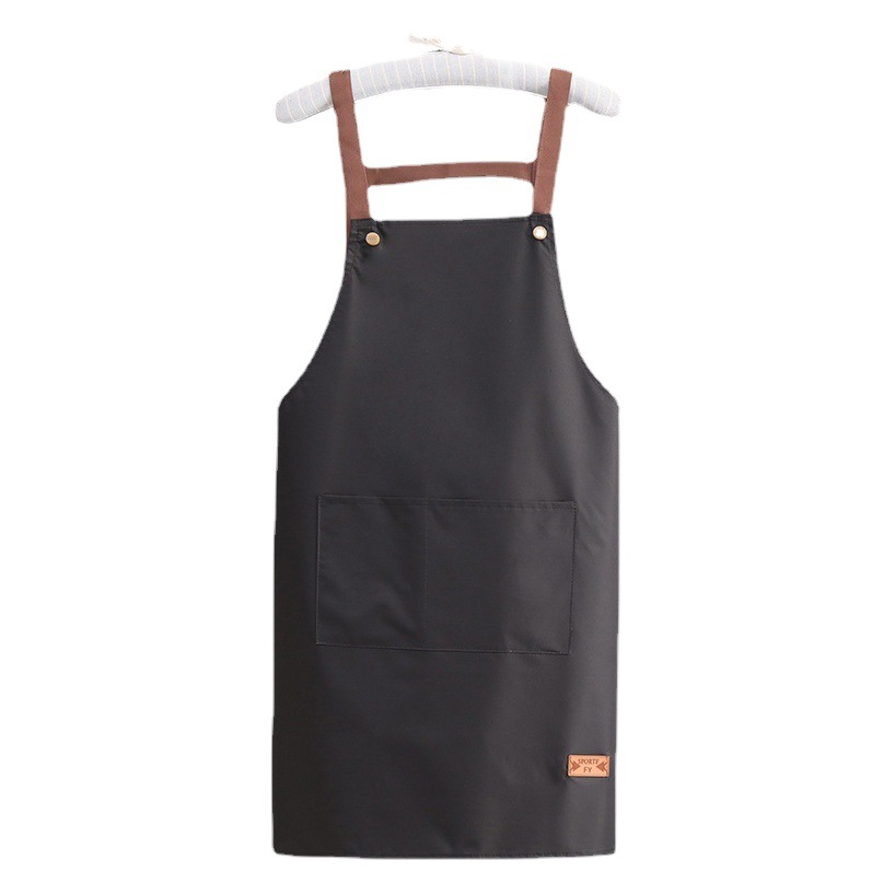 Nueva moda delantal cocina impermeable aceite drenaje ropa de trabajo catering mujeres de estilo coreano cintura impresión logo