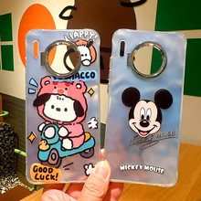 卡通水波纹适用苹果17promax手机壳X300防摔IMD褶皱 FINDX9保护套