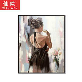 美女装饰画DIY满钻客厅挂画厂家直销