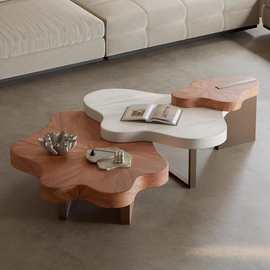 法式复古异形云朵茶几客厅家用意式轻奢现代设计感不规则茶几组合