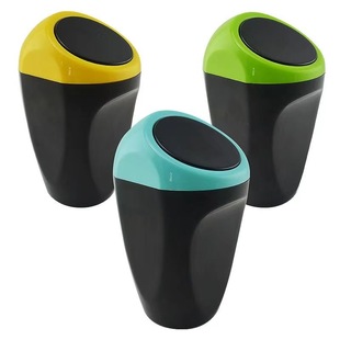 3R car trash can car small spring cover garbage debris bucket car supplies Universal