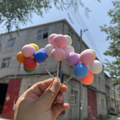 創意軟陶告白氣球車內飾品可愛儀表台粘土氣球汽車擺件蛋糕裝飾品