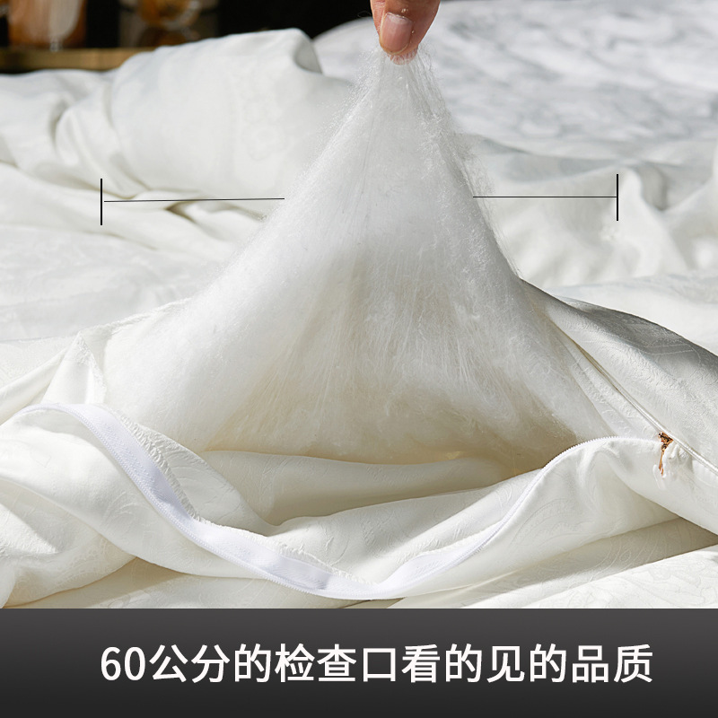 高端100%桑蚕丝被子被芯蚕丝被加厚冬被子母被春秋被定制被壳礼盒|undefined