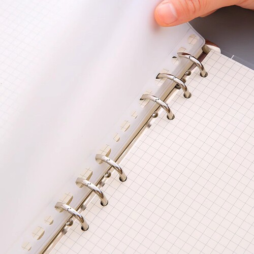 Perforated transparent file bag loose-leaf insert bag storage bag loose-leaf zipper bag student information bag waterproof protection