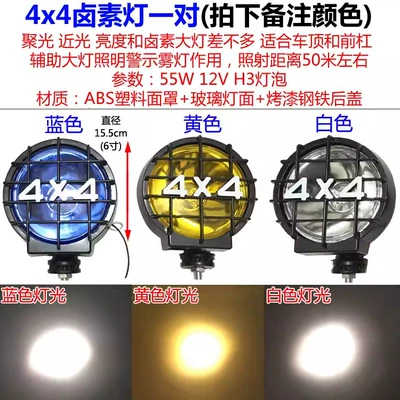 Roof box: Lion Van Roof Rack - a-pair-of-4x4-halogen-lamps-please-note-the-color-and-wire-set