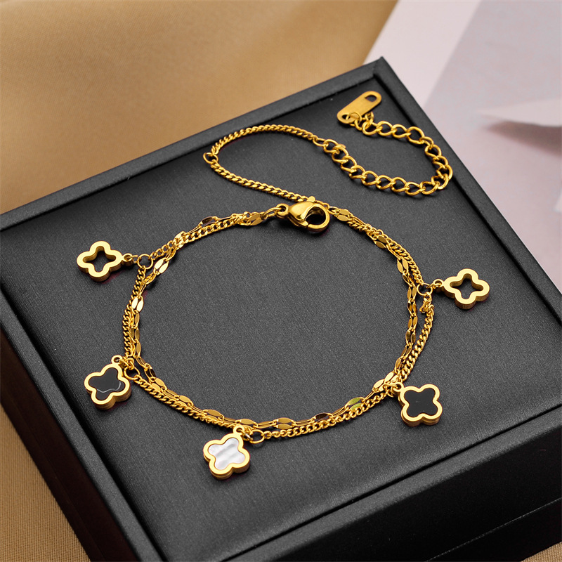 Corea del Sur Dongdaemun moda pulsera de acero de titanio nicho mujer diseño de acero inoxidable sensación de alta calidad joyas de pulsera transfronteriza universal