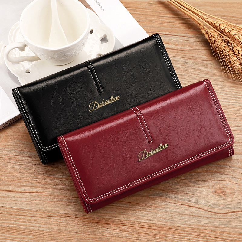 New Long-Style Women's Fashionable Versatile Wallet, Korean Style Student Multi-Card Slot Multi-Functional Buckle Phone Bag Wallet New Long-Style Women's Fashionable Versatile Wallet, Korean Style Student Multi-Card Slot Multi-Functional Buckle Phone Bag Wallet