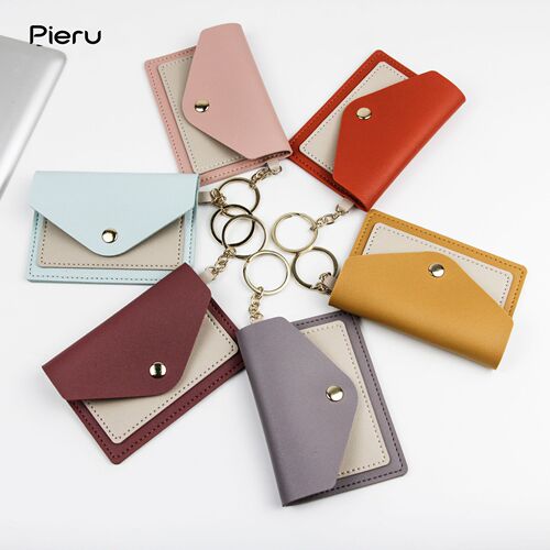 Cross-border new creative fashion small card holder for women, candy-colored keychain accessories, student bus card case, wholesale