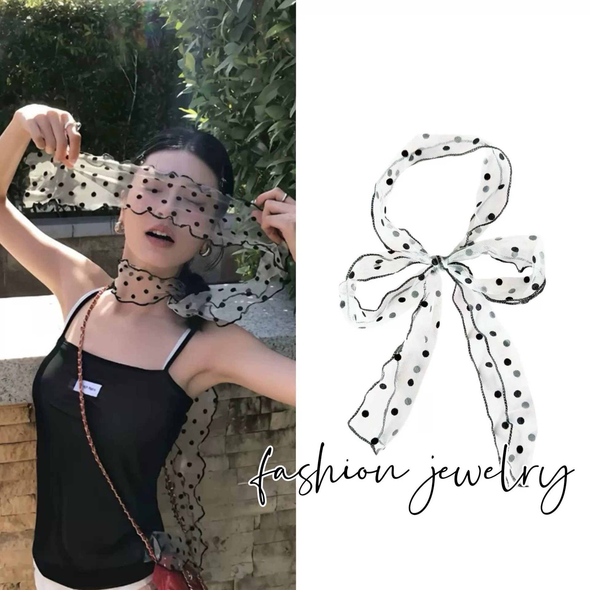 Cute headband, spring scarf, hair accessory, high-quality style
