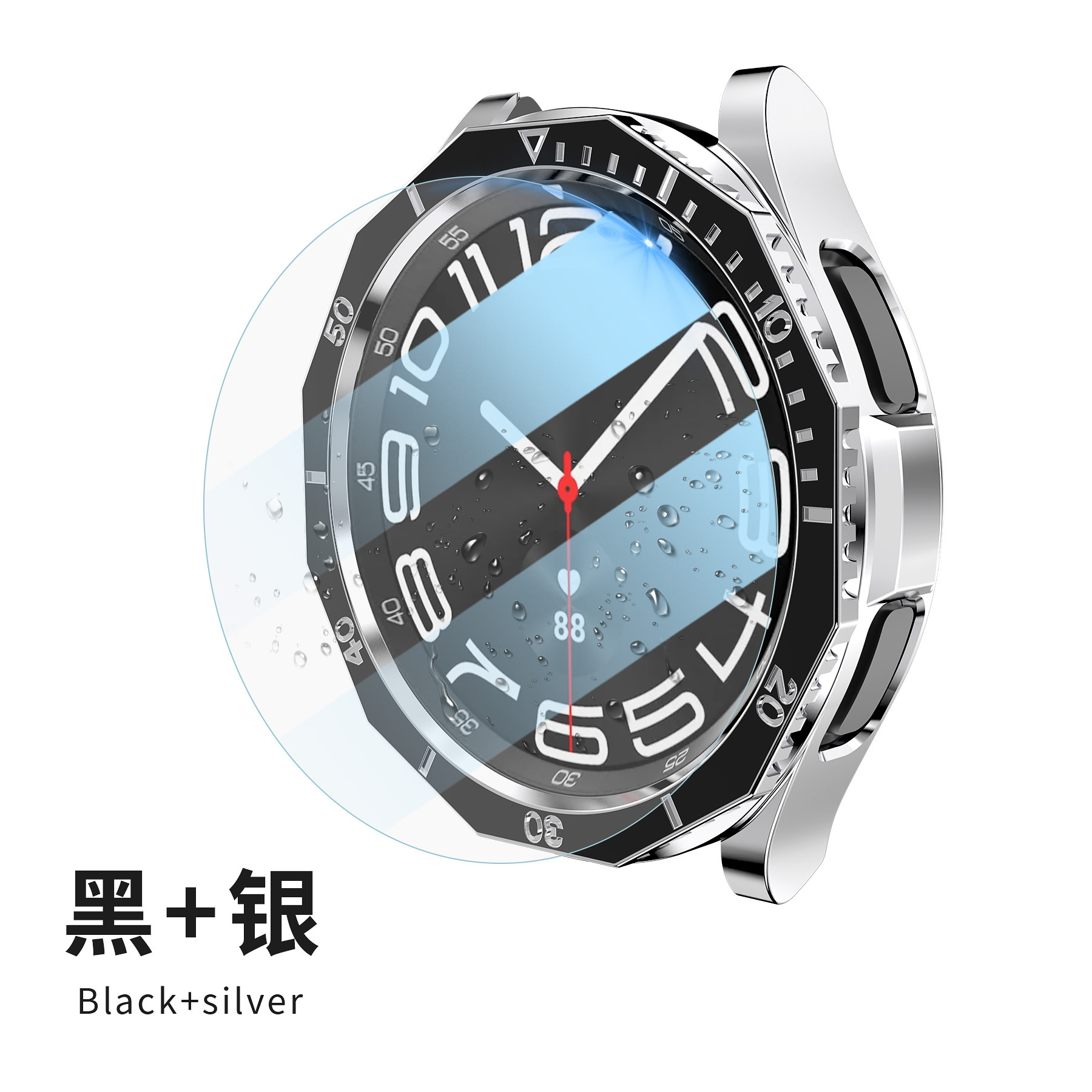 Aplicable a Samsung watch6 Classic cáscara protectora R950/R960 escala bisel + galvanoplastia Shell + película templada