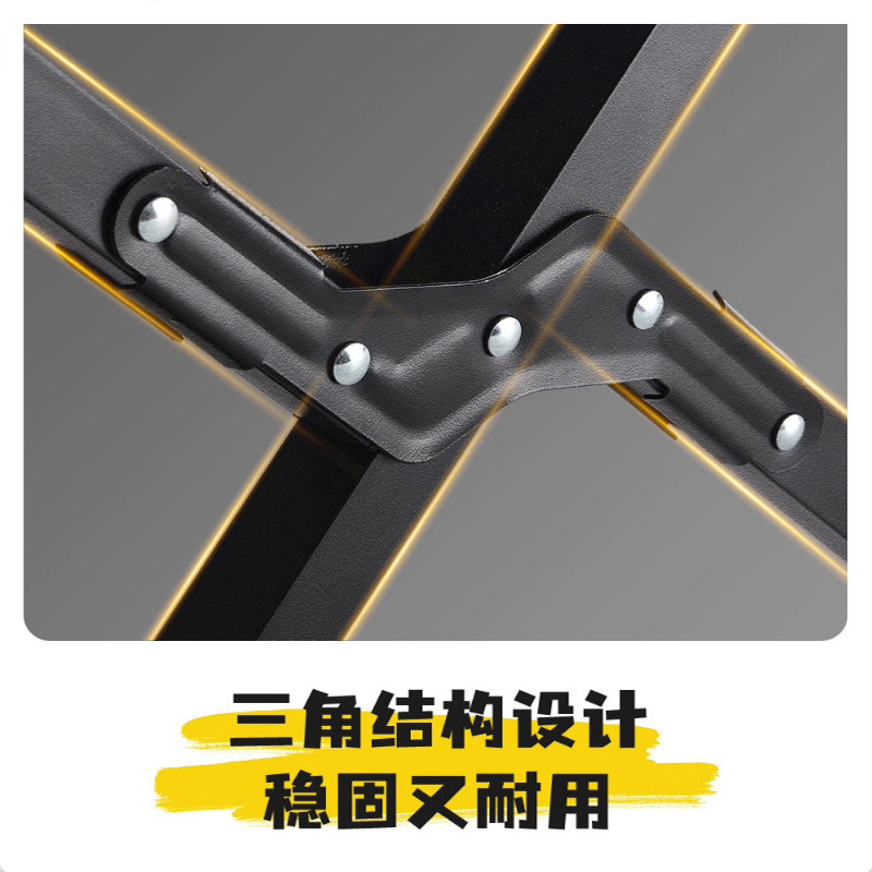 Mesa plegable al aire libre mesa de huevos de acero al carbono portátil negro camping picnic equipo completo mesa y silla