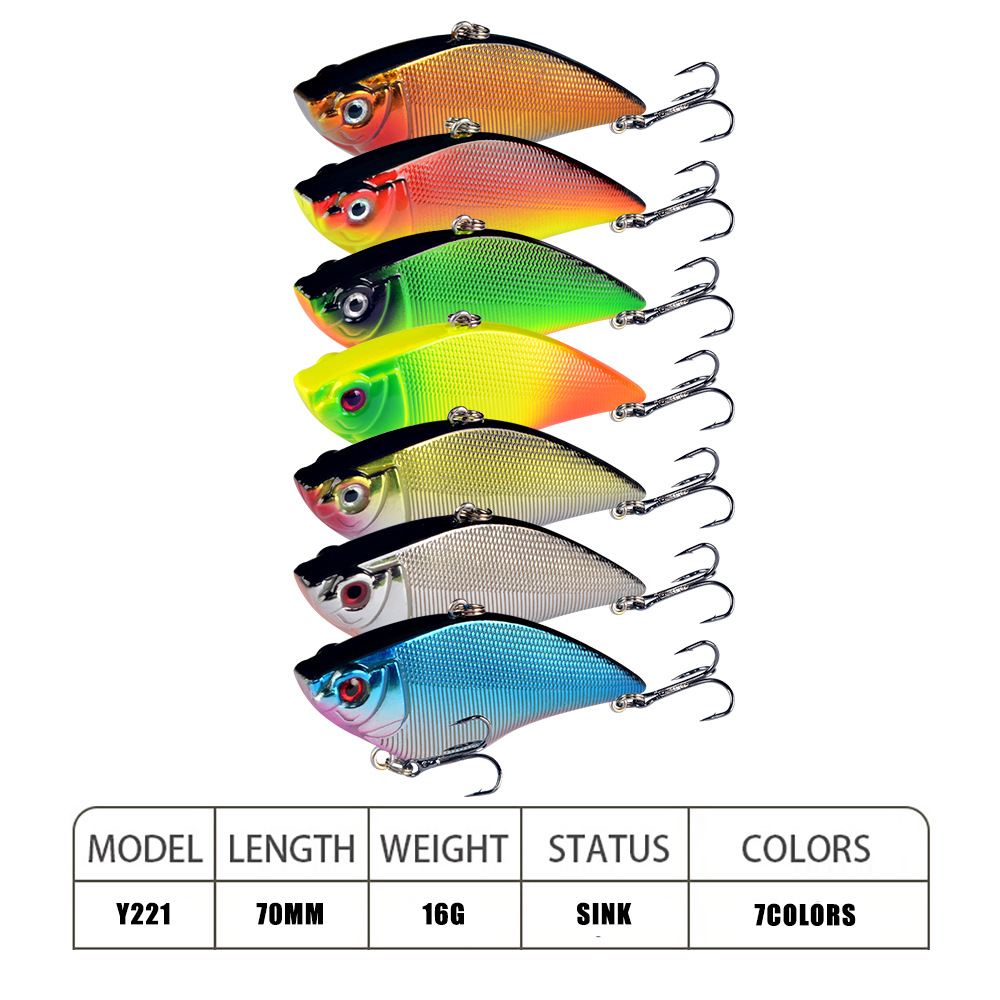 New color remote investment VIB Luya bait 7cm/16g sinking water fake bait fishing supplies Sea fishing supplies 7 color iconic bait 2