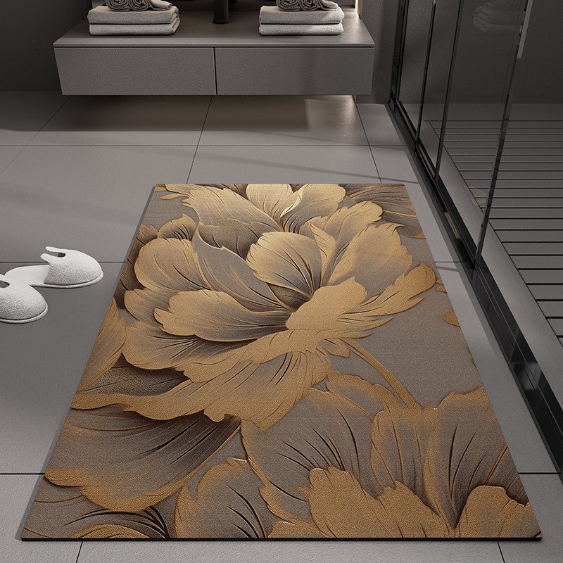 Flower-style americano transfronterizo esterilla de barro de algas esterilla de piso de baño puerta de absorción de agua esterilla de baño anti-deslizante esterilla de baño anti-sucio