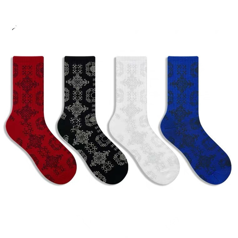 Trendy Brand AF1 Air Force One Silk Socks Retro Sports Cotton Socks Street Skateboard Hip Hop Men's and Women's Tube Socks