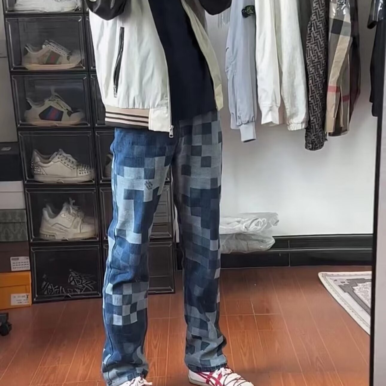 Jeans Men's Summer 2024 New Straight Loose Casual Trousers American High-end Spring and Autumn Wide Leg Pants