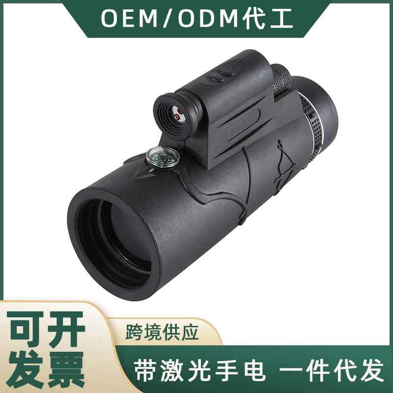 Оптовая Продажа с фабрики 12X50 монокулярный телескоп на открытом воздухе с красной лазерной подсветкой HD мощный телескоп для мобильного телефона