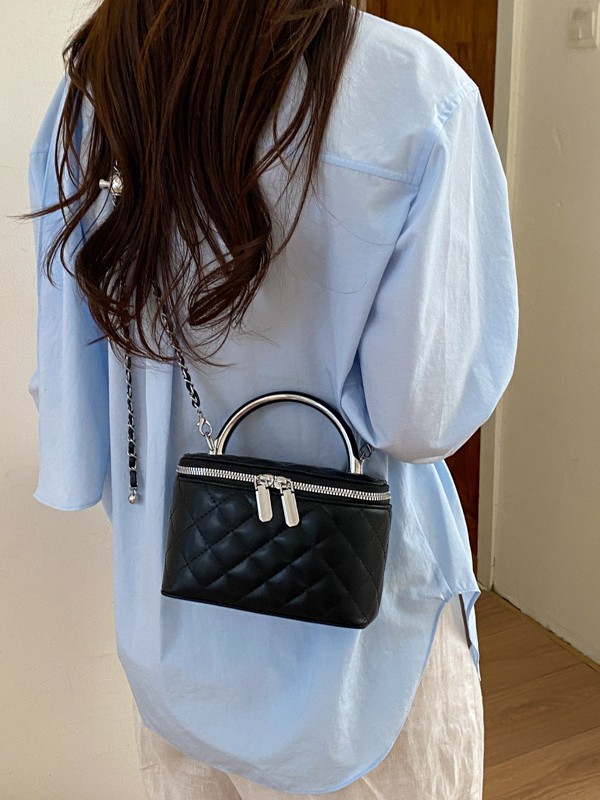 Bolso de cadena de diamante para mujeres 2026 nuevo nicho de diseño transfronterizo de alta sensación de bolso de mochila de caja universal bolso