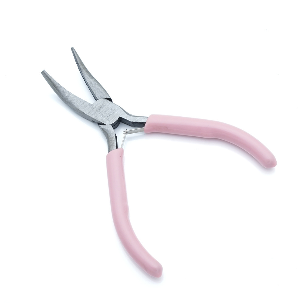 Pinzas DIY hechas a mano pinzas de punta rosa pinzas de joyería pinzas de boca redonda multifuncional mini joyería herramienta de cuentas de bobinado