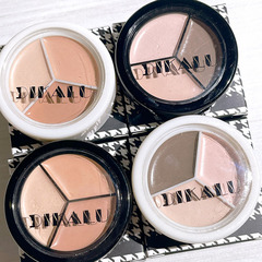 DIKALU Three-Color Concealer, Xiaohongshu Highlight and Contour, Concealer for Dark Circles, Acne, Age Spots, Non-Setting Powder Concealer