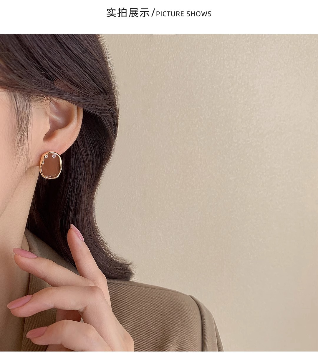 S925銀針韓国版耳飾りシンプルな大衆気質個性的な新型ピアス女性高級感真珠イヤリング卸売り