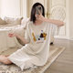 Modal Pajamas Women's Summer Short-Sleeved Internet Celebrity Cute Cartoon Dachshund Large Size Long Nightgown 2025 New Style