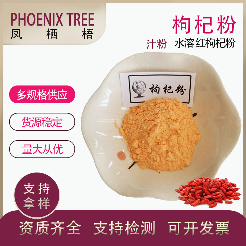 食品级红枸杞果粉 喷雾干燥红枸杞提取物固体饮料水溶枸杞粉 现货