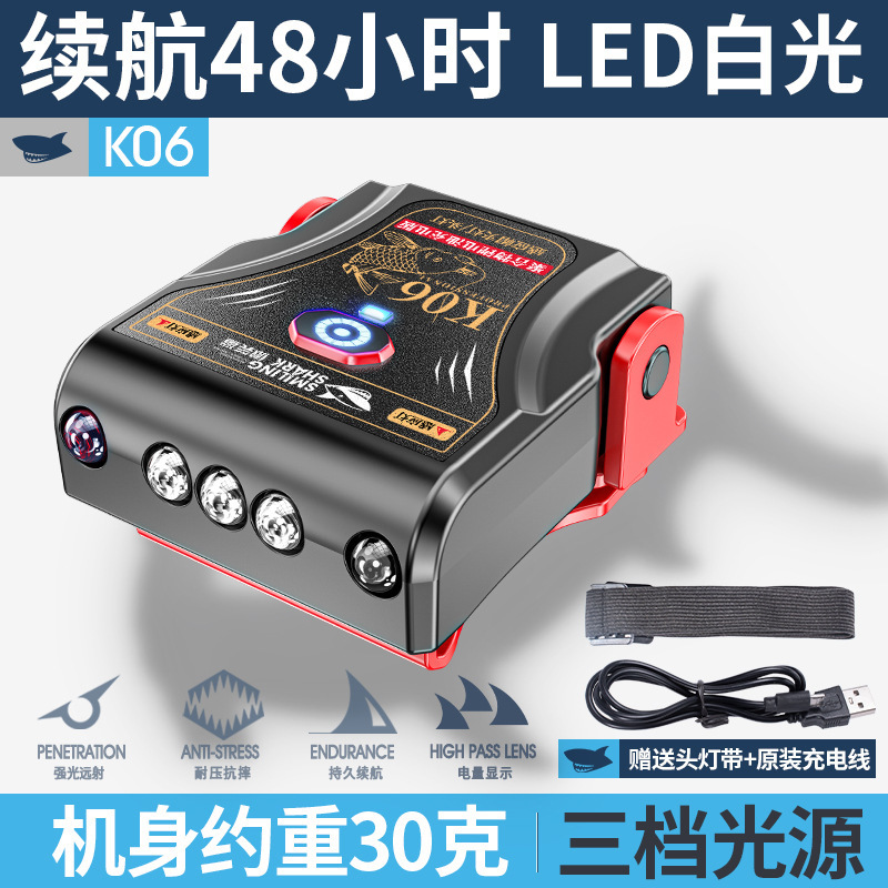 跨境迷你感应帽夹灯USB充电户外夜钓头灯徒步夜骑露营头灯|undefined