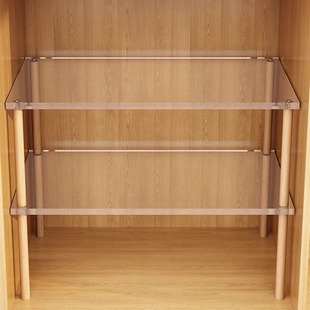 Wardrobe Layering Artifact Partition Cabinet Layered Rack Cabinet Acrylic Storage Rack Shoe Cabinet Storage Rack Transparent Partition